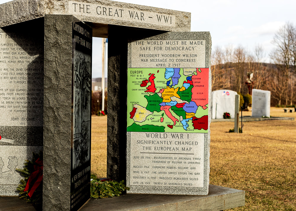 WW1 memorial Veteran’s Memorial Park Matamoras Pike County PA